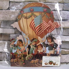 The Gifted Line Gift Basket Box Bag Hot Air Balloon Flag Victorian John Grossman