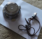 Vintage Art Deco Electric Round Shiny Chrome Waffle Iron-Bakelite Handles — photo 5