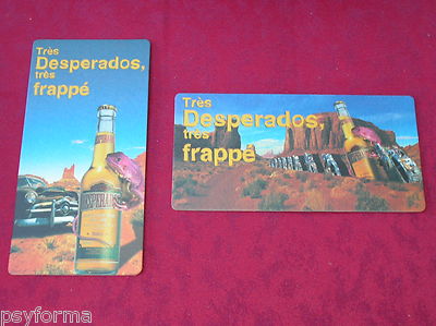 Lot of 2 BIER DESPADOS 22cm x 11cm NEW Beer Coaster beer deck 