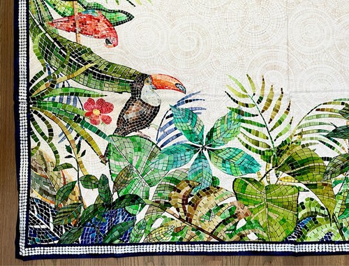 Mantel Maison d' Hermine 70x120 Multicolor Mosaico Patrón Algodón NUEVO con Etiquetas - Imagen 6 de 13