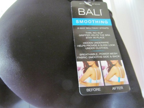 NWT BALI ALL SMOOTHING BREATHABLE UNDERWIRE LINED 8-WAY MULTIWAY STRAPS BLACK - Picture 3 of 9