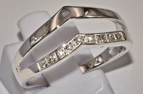 Sterling Silber 925 Ring filigran zierlich feminin Cirkonia Doppel Chevron - Bild 10 von 12