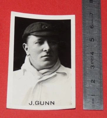 CRICKET CHUMS CRICKETERS 1923 REAL PHOTO #16 J. GUNN ENGLAND NOTTS - Photo 1/2