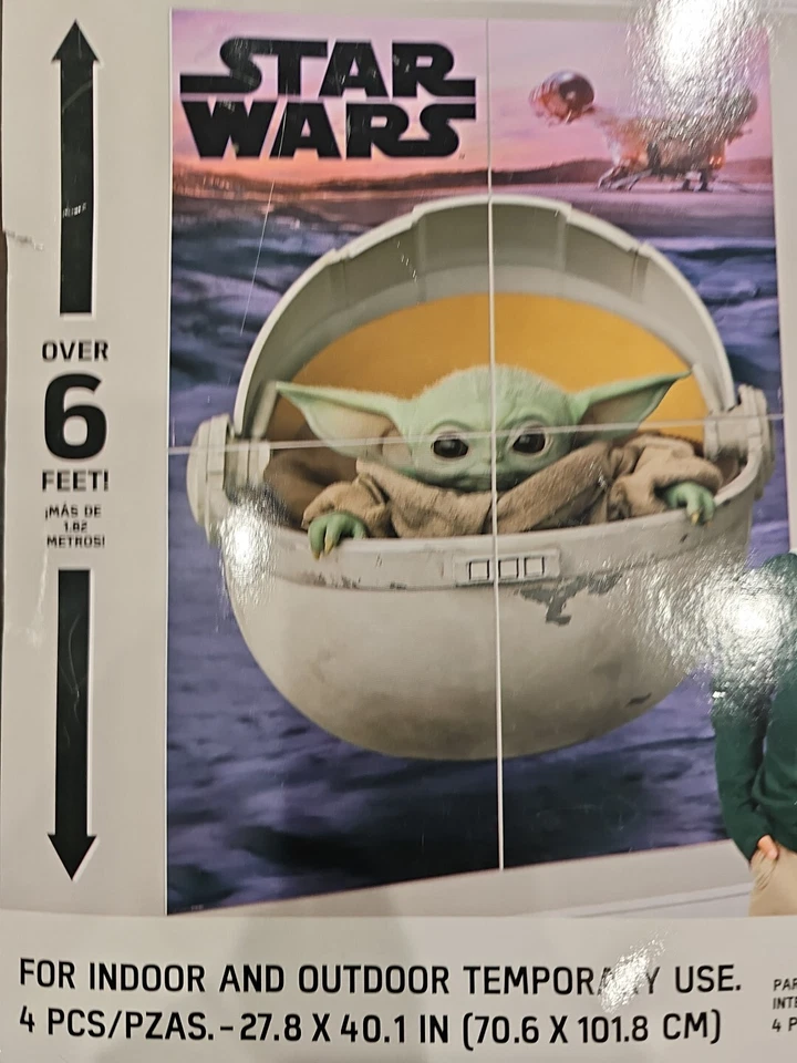 KIT DE DECORACIÓN DE PARED STAR WARS The Mandalorian ESCENA SETTERS ~ Fiesta de Cumpleaños Jedi Foto 4 de 4