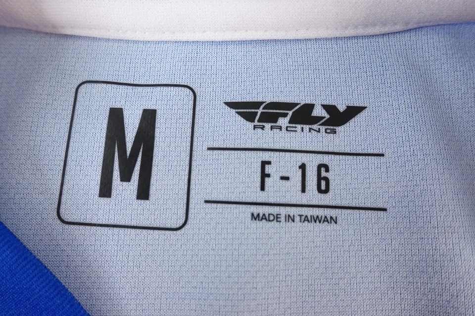 FLY Racing Men's Size Medium Red White Blue Long Sleeve F-16 Jersey - Image 3 of 4