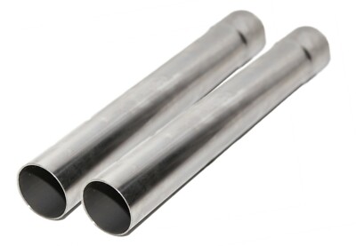 2 PCS For Tailpipe Exhaust Pipe 2.5'' O.D. to 2.5'' I.D. 18'' Length SS DIY