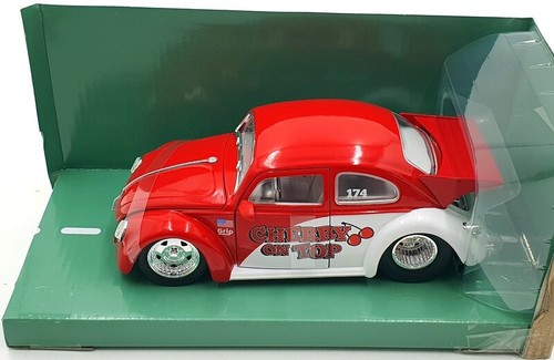 Jada 1/24 Scale 34230 - 1959 Volkswagen Drag Beetle Slug Bug - Red/White - Picture 4 of 5
