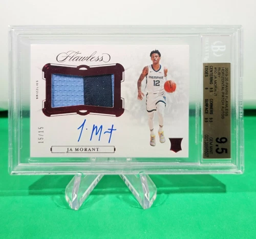 2019-20 Flawless Horizontal Patch Auto Ruby #15/15 Ja Morant RPA BGS 9.5 R6220J