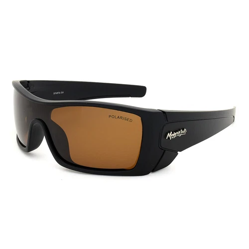 Mangrove Jacks Sparta C4 Matte Black / Brown Polarised Lenses - Picture 1 of 2