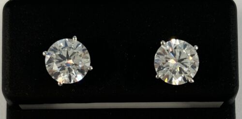 14K White Gold 2.20ctw Diamond Stud Earrings - Picture 2 of 4