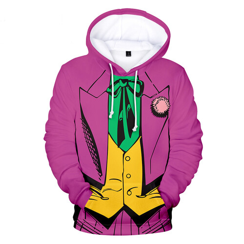 Joker Fake two pieces Cosplay Women Men 3D Print Hoodies Pullovear Sweatshirts - Picture 3 of 3