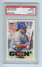 1997  MIKE PIAZZA # 501 . Score Goin' Yard . Los Angeles Dodgers PSA Gem Mint 10