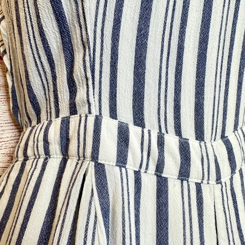 Hollister Blue White Striped Romper Playsuit Shorts Tie Back Halter Juniors XS - Picture 12 of 13
