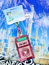 Disney 2024 Holiday Christmas Mickey  Minnie Glass Mailbox Ornament New