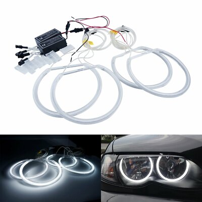 4x131mm CCFL Ring Angel Eyes Standlichtringe Licht Kit Projektor BMW E36 E39 E46