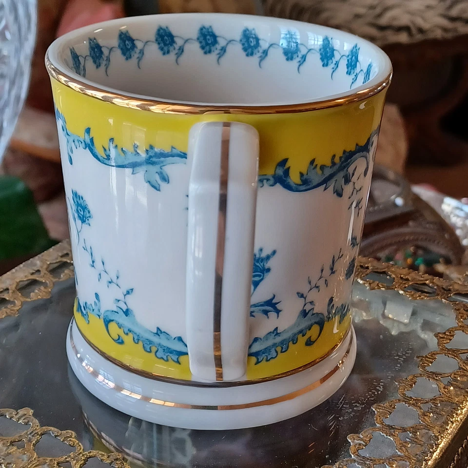 LOU ROTA para ANTHROPOLOGIE LOU ROTA TAZA CAPRICHOSA 🎀 BÚHO SABIO AZUL Y BLANCO Foto 4 de 4