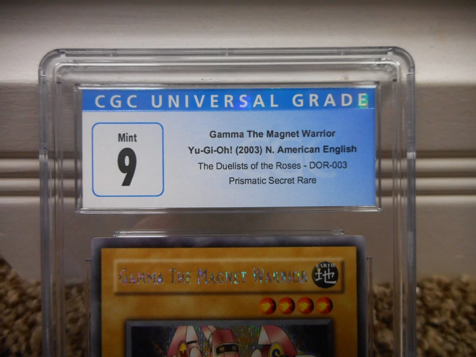 Yu-Gi-Oh Gamma the Magnet Warrior cgc 9 MINT 2003 Prismatic Secret Rare DOR-003  - Image 2 of 4
