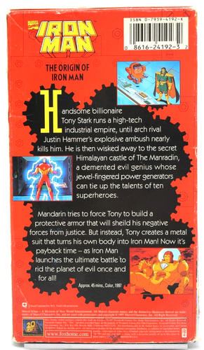 Marvel The Origin of Iron Man VHS 1997 Fox Kids Video Superhero Cartoon Vintage - Picture 4 of 16