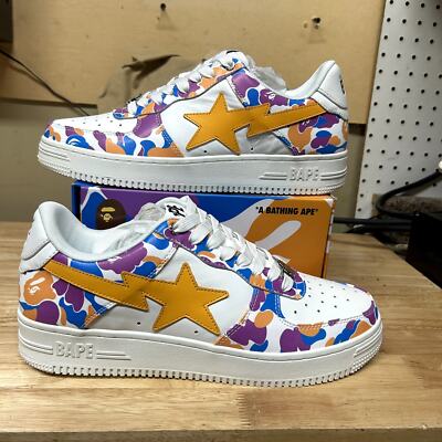 A Bathing Ape Bape Sta BAPE Store LA 5th Anniversary White Multi Mens 11 Sneaker