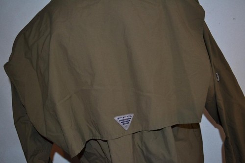 39377 Columbia PFG Camicia da pesca casual verde concia nylon taglia 1XB BIG da uomo - Foto 7 di 9
