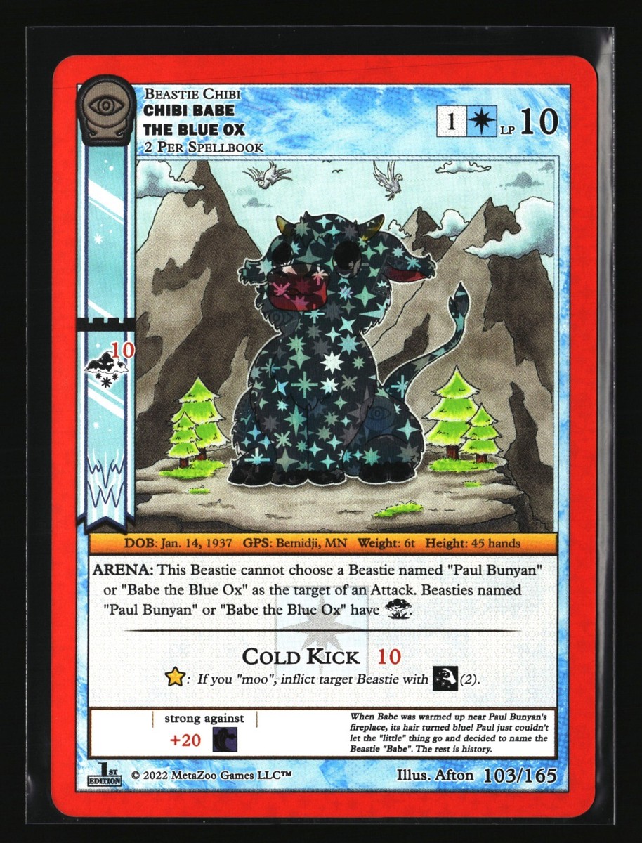MetaZoo CHIBI BABE THE BLUE OX 103/165 Reverse Holo (Seance 1st Ed