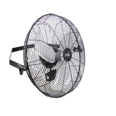 Vie Air Dual Function 18'' Wall Mountable Tilting Fan w 3 Speed Motor in Black