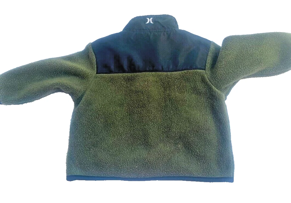HURLEY Bebé Talla 12 Meses Infantil Cremallera Acogedora Cálida Sherpa Chaqueta Polar con Bolsillos Foto 3 de 4