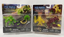He-Man MOTU Eternia Minis Skeletor & Painthor Cycle He Man & Battle Cat lot 2