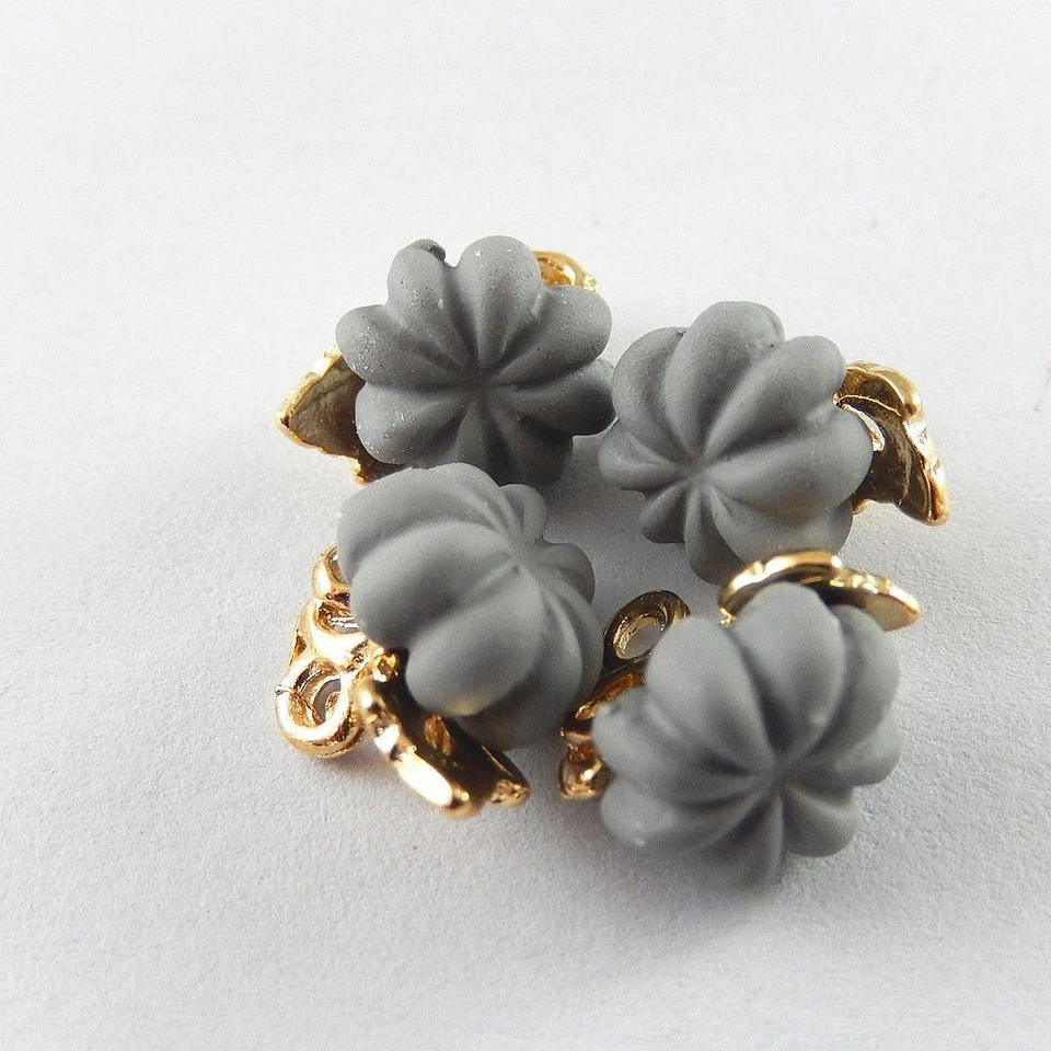 10 шт/лоты золотой сплав гальваническое покрытие серый тыква подвески сделай сам аксессуары - Изображение 4 из 4