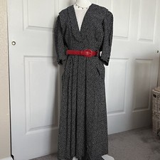 Vintage polka dot dress with red belt