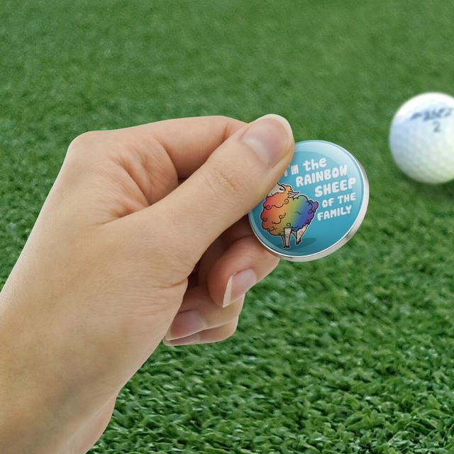 Rainbow Sheep of the Family Gay Pride Golfing Premium Metal Golf Ball Marker eBay