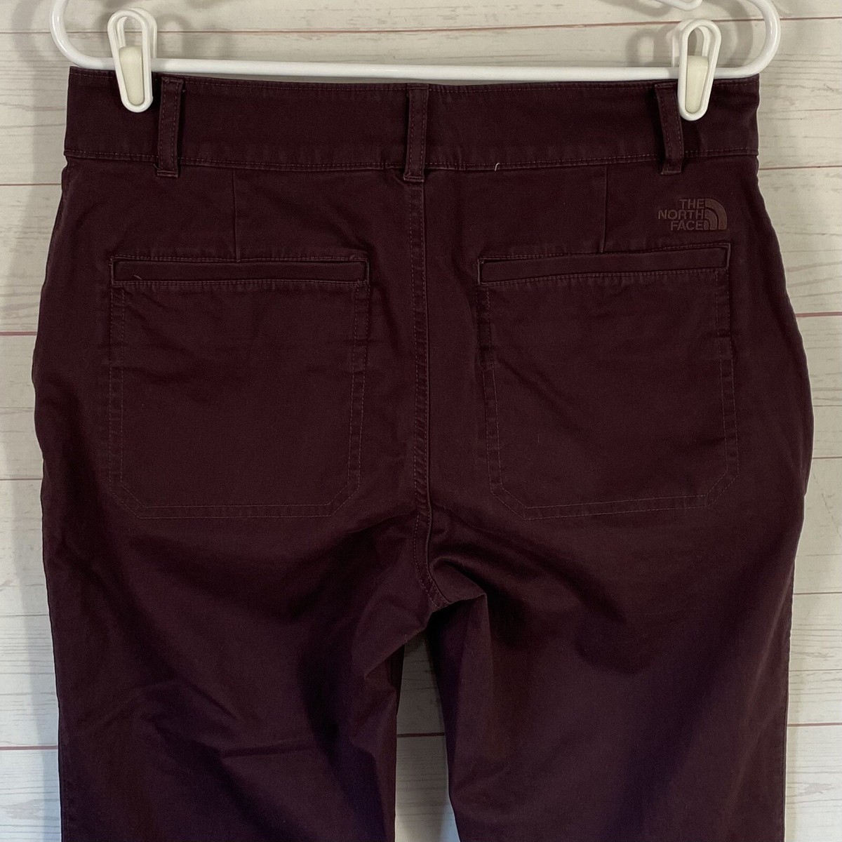 The North Face Womens Cropped Chino Pants Sz 8 Purple Stretch