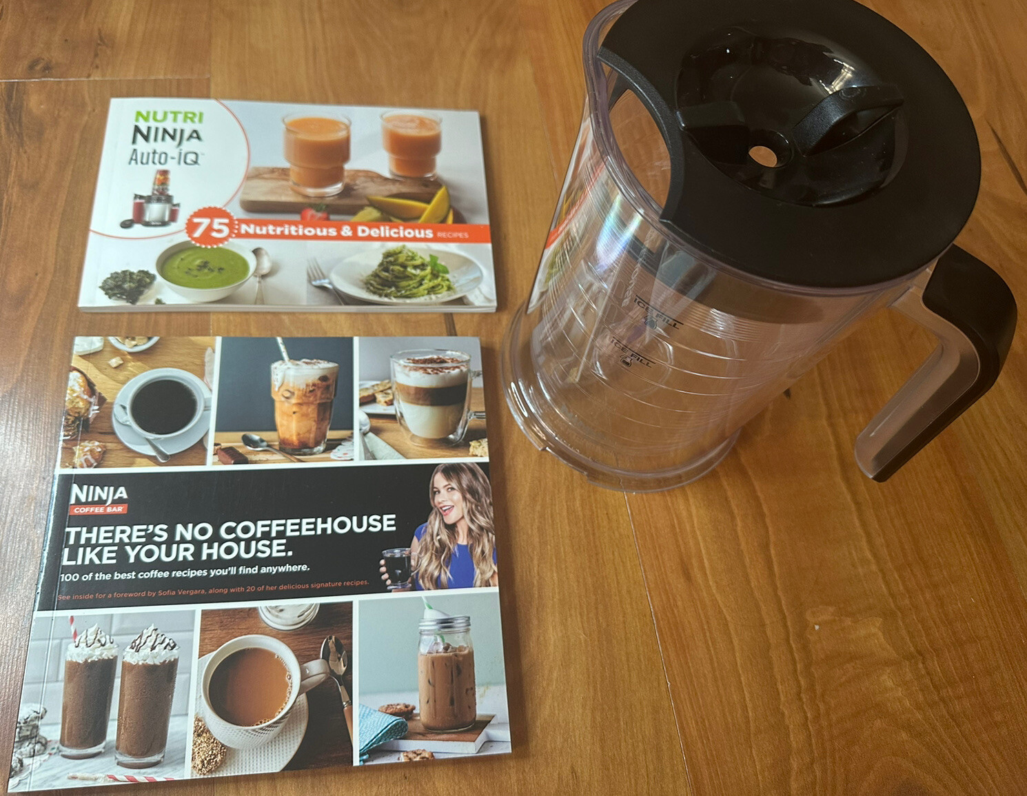 Ninja Pour Over Carafe Pitcher & Lid + Coffee Smoothie Recipe Books Lot!