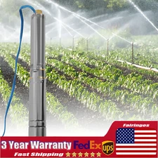 1.5HP Deep Well Water Pump Submersible Stainless Steel 295ft 24GPM 110V New