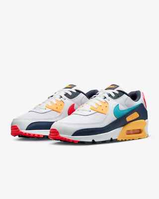 Nike Air Max 90 Shoes White Thunder Blue Dusty Cactus HF4860-100