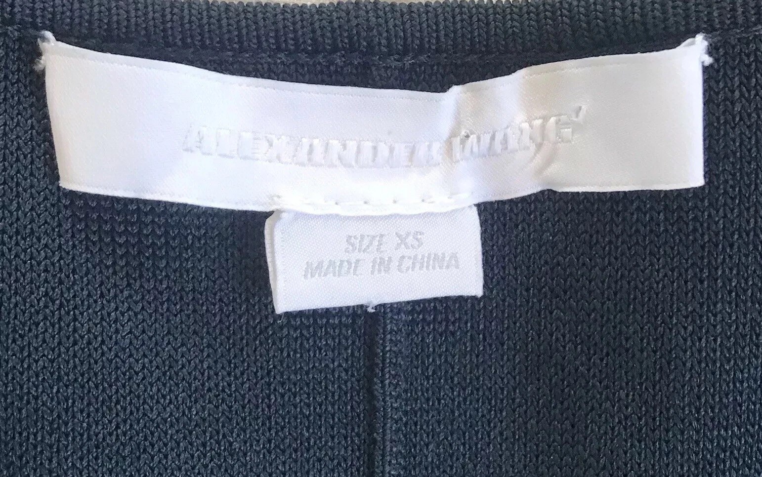 Abito ALEXANDER WANG donna XS nero e blu color block manica corta body con