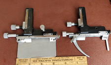 2 Vintage Attachable Mechanical Stage for Microscope  BRASS. JAPAN