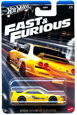 Hot Wheels Nissan Skyline GTR BCNR33 Fast Furious 1/5 1:64 Modellauto Spielzeug