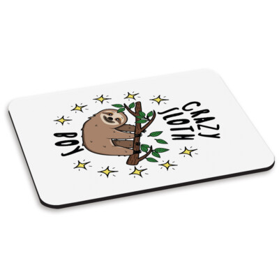 Gift Base Tappetino Mouse Quadrato 20x20 Cm Con Bradipo Pazzo