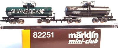 marklin　mini-club　82251　アメリカ型2軸ボギータンク車 Marklin Z 82251 American Tank Freight Car Set Shamrock GATX