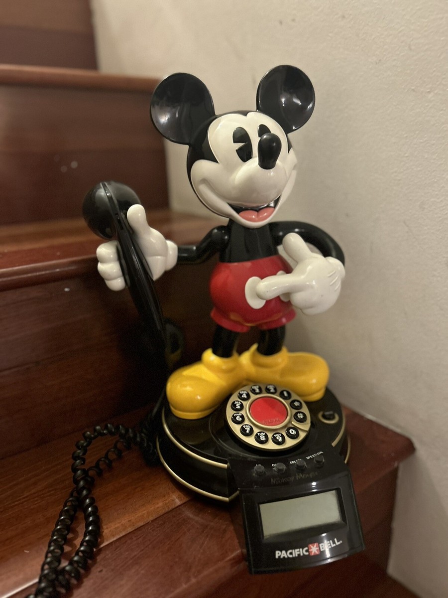 Vintage Disney Mickey Mouse Animated Talking Telephone W