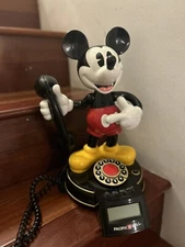 Vintage Disney Mickey Mouse Animated Talking Telephone W/ Caller ID & Call Wait