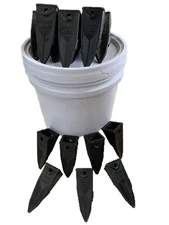 25-Pack X156T Tiger Bucket Teeth + P156 Roll Pins | Hensley Style | 5 Gal Bucket