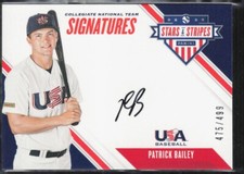 Patrick Bailey 2020 Panini USA Baseball CNT Signatures Black Ink #/499 Auto