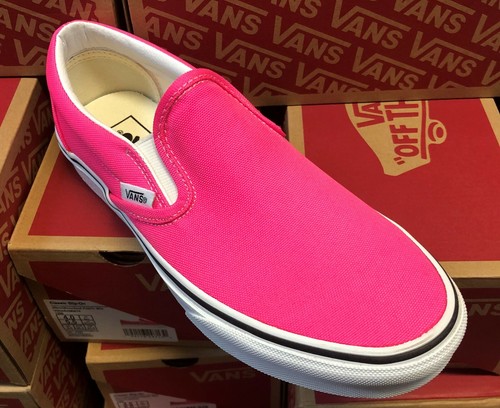 vans slip ons neon