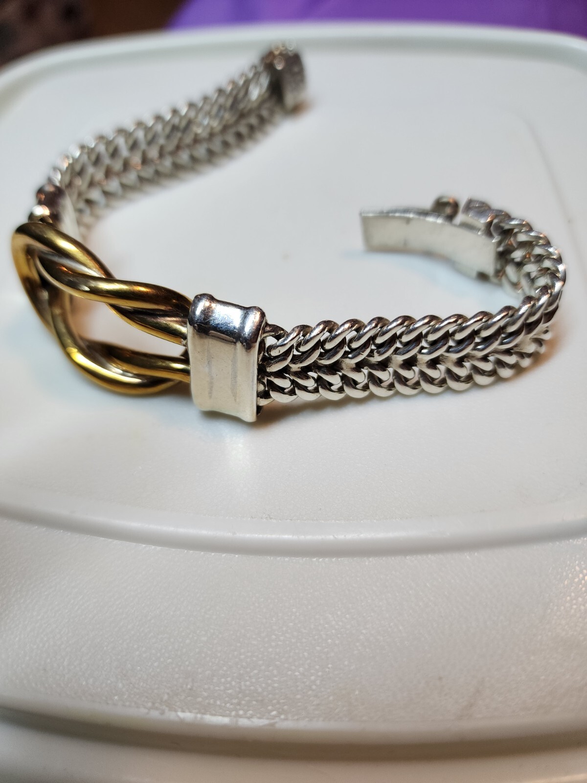 STERLING SILVER SOLID MESH BRACELET FROM MEXICO o… - image 2