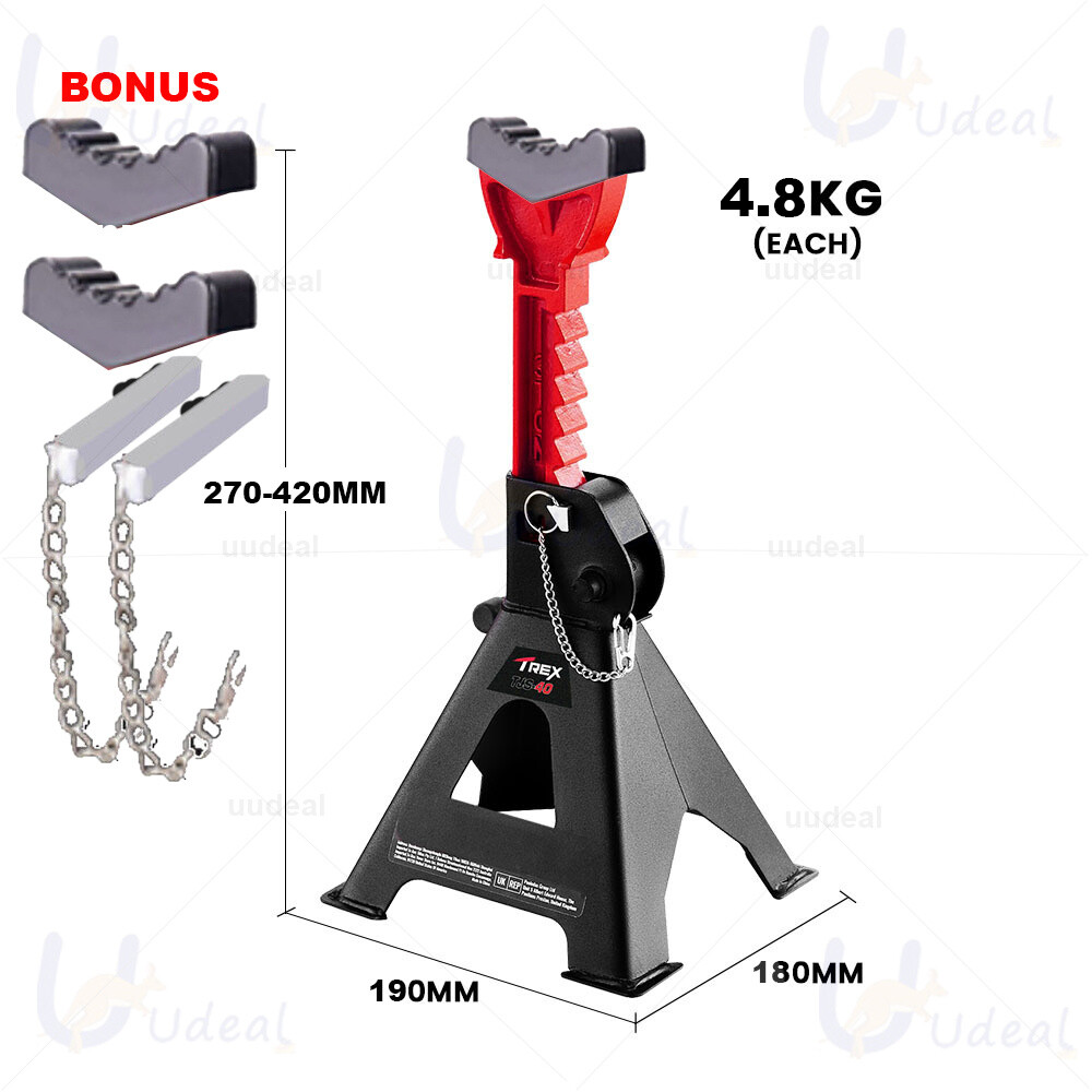 2X VEVOR 3000KG Automotive Car Jack Axle Stands Floor Auto Heavy Duty