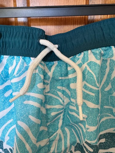 Lands End Kids Boys Swim Shorts XL 18-20, Blue/Green/White Fun Design - Picture 2 of 5