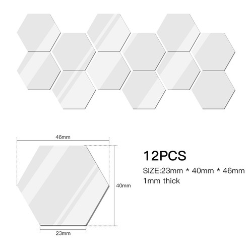 Acrylic Glass Mirror Tiles Wall Sticker Self Adhesive Stick On DIY Home Decor UK - Picture 14 of 16