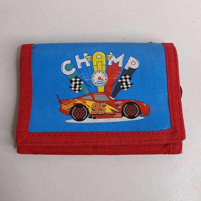 Vintage Lighting Mcqueen Kids Tri Fold Wallet Disney Cars Movie